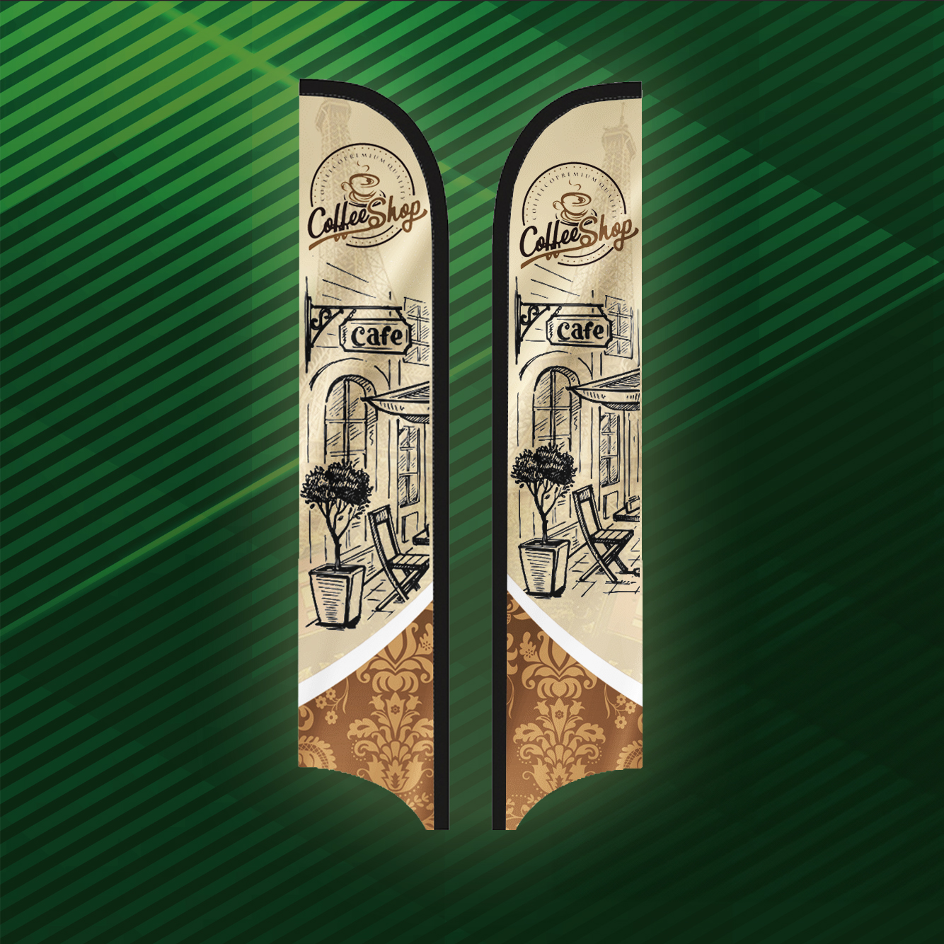 Double Sided Custom Tail Feather - Flag Only